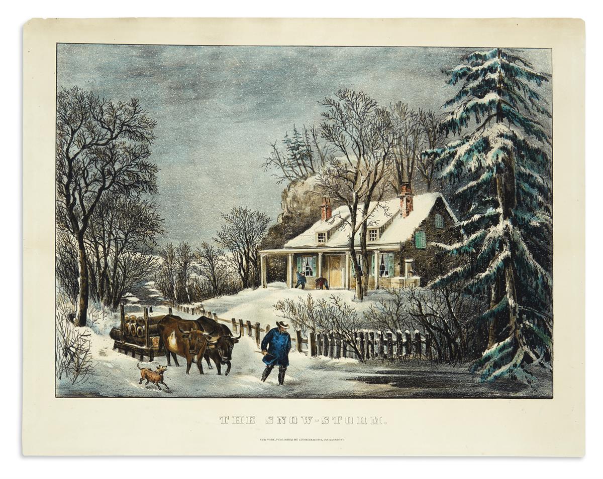 CURRIER & IVES. The Snow-Storm.